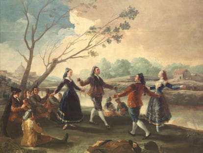 'Baile a orillas del Manzanares', óleo que pintó Goya en 1776-77.