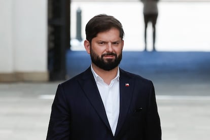 Gabriel Boric en el Palacio de la Moneda, en Santiago (Chile), el 15 de diciembre de 2025.