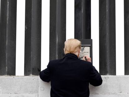 La visita de Trump al muro fronterizo, en imágenes
