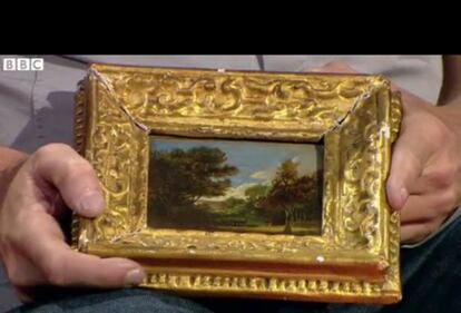 Captura del programa de la BBC en que Rob Darvell presenta la obra.