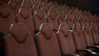 Una sala de cinema buida de Filmax a la Fira 2 de Barcelona.