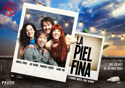 Ángela Chica, Leo Rivera, Francesc Ferrer y Laura Pau en la comedia 'La piel fina'