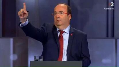 Iceta, demanant tanda al debat.