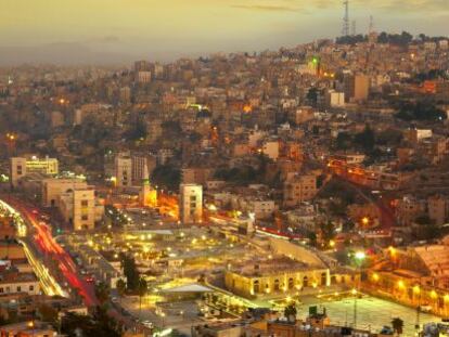 Vista de Amman, capital de Jorndania. 