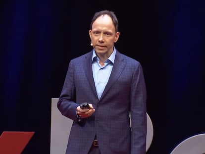 Steve Horvath, en una captura de pantalla extraída de YouTube, durante una charla Ted en la universidad de Berkeley.