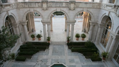 El patio de la Casa de Velázquez, en la Ciudad Universitaria de Madrid.