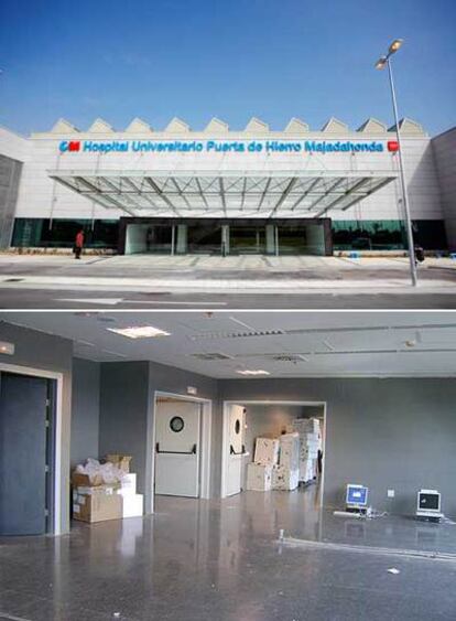 El nuevo hospital Puerta de Hierro fue inaugurado hace 17 días. Hoy llegan los pacientes, pero algunas partes del centro, como este laboratorio de inmunología, presentan un aspecto inacabado.
/ a. garcía