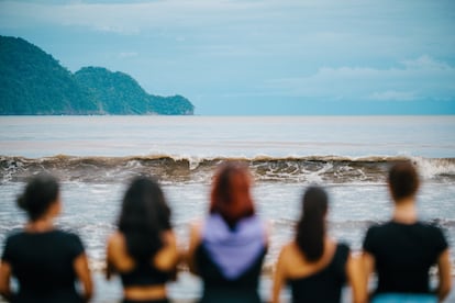 Algunas integrantes del Movimiento Feminista de Santa Teresa.