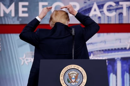 El presidente estadounidense, Donald Trump, durante un acto republicano en Maryland en 2018.