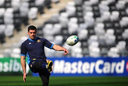 El zaguero italiano Andrea Masi, durante un entrenamiento en Nueva Zelanda.