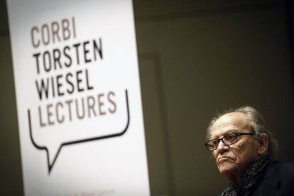 El Nobel de Medicina Torsten Wiesel durante la inauguración de un ciclo de conferencias que llevan su nombre en A Coruña