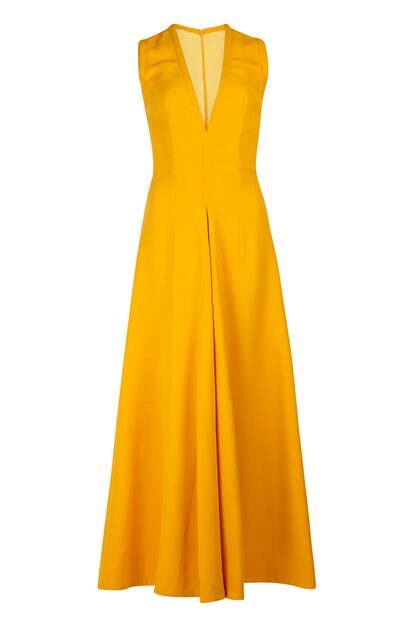 Vestido amarillo de Emilia Wickstead (rebajado en Moda Operandi de 2.700 euros a 567).