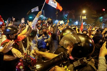 Protesta contra el Presidente Pedro Castillo en Lima, Perú