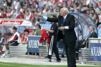 Bianchi, durante el último partido perdido por el Atlético contra el Getafe.