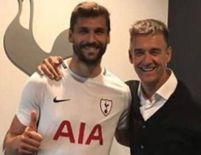 Fernando Llorente, con la camiseta del Tottenham.