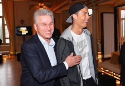 Heynckes y Cristiano, en Zúrich.