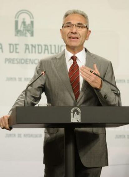 El portavoz del Gobierno andaluz en funciones, Miguel Ángel Vázquez, ayer en Sevilla.