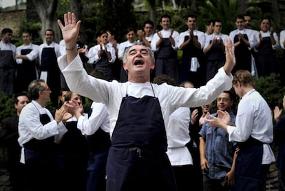 Ferran Adrià at the elBulli farewell bash on July 30, 2011. 