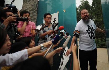 Ai Wei Wei, en su estudio de Pek&iacute;n el pasado junio.