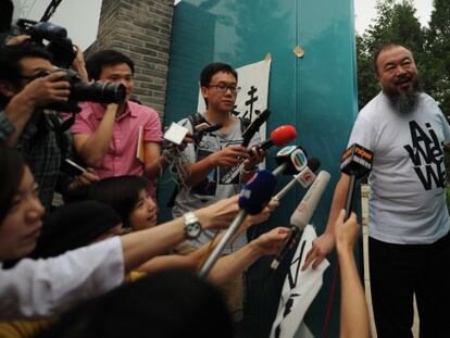 Ai Wei Wei, en su estudio de Pek&iacute;n el pasado junio.