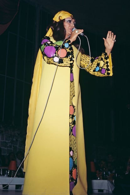 Marujita Díaz en un concierto en Madrid en 1976.