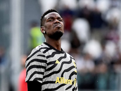 Pogba, antes del encuentro ante el Cremonese de este curso.