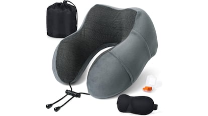 Gift for the latest Mother's Day: pillow with foam filling to be used on long journeys.