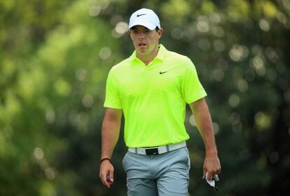 Rory McIlroy, practicando en Augusta, el martes.