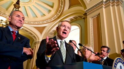 Reid, en comparecencia en el Capitolio, en julio de 2012.