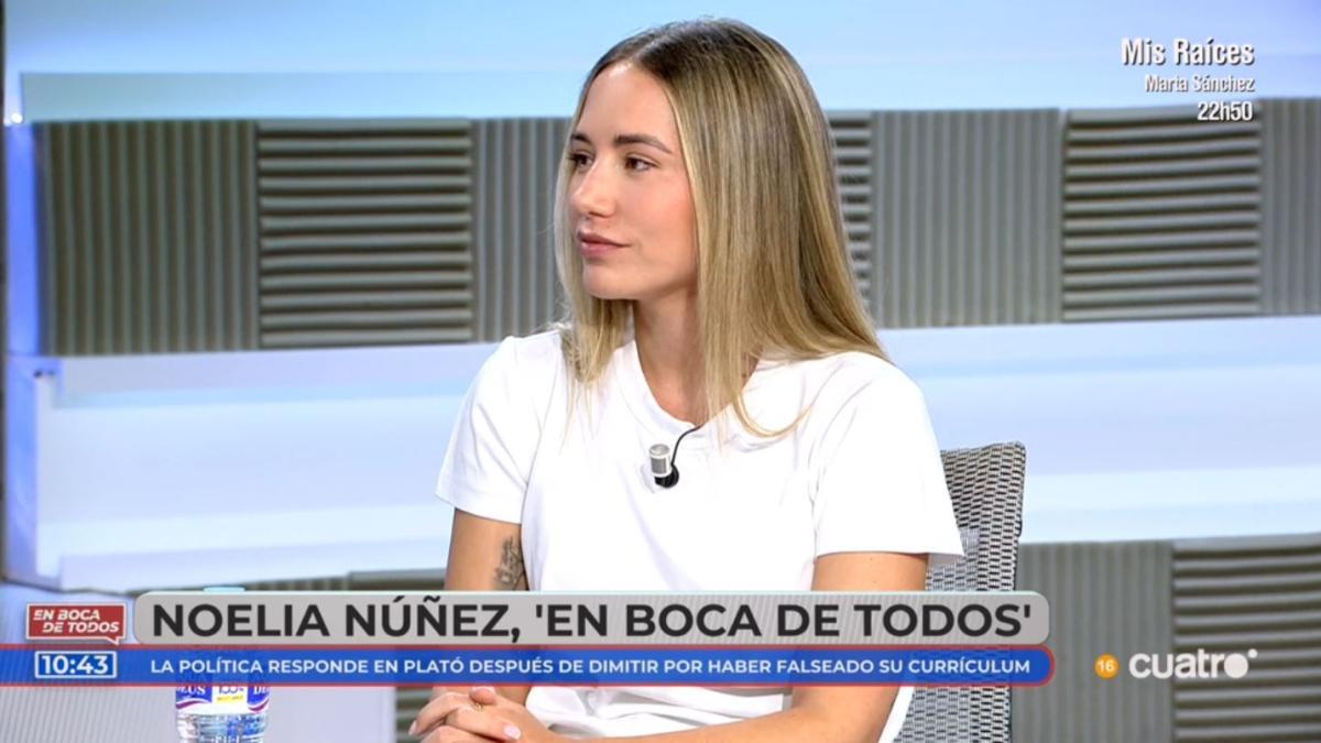 Noelia Núñez ficha como colaboradora del programa de Cuatro ‘En boca de todos’ tras dimitir de sus cargos en el PP