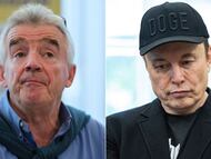 Michael O'Leary y Elon Musk