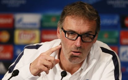 Laurent Blanc, en la rueda de prensa de este martes.