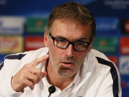 Laurent Blanc, en la rueda de prensa de este martes.