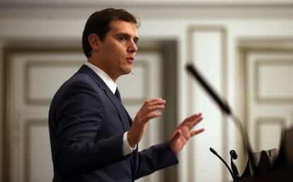 Albert Rivera, este miércoles en Madrid.