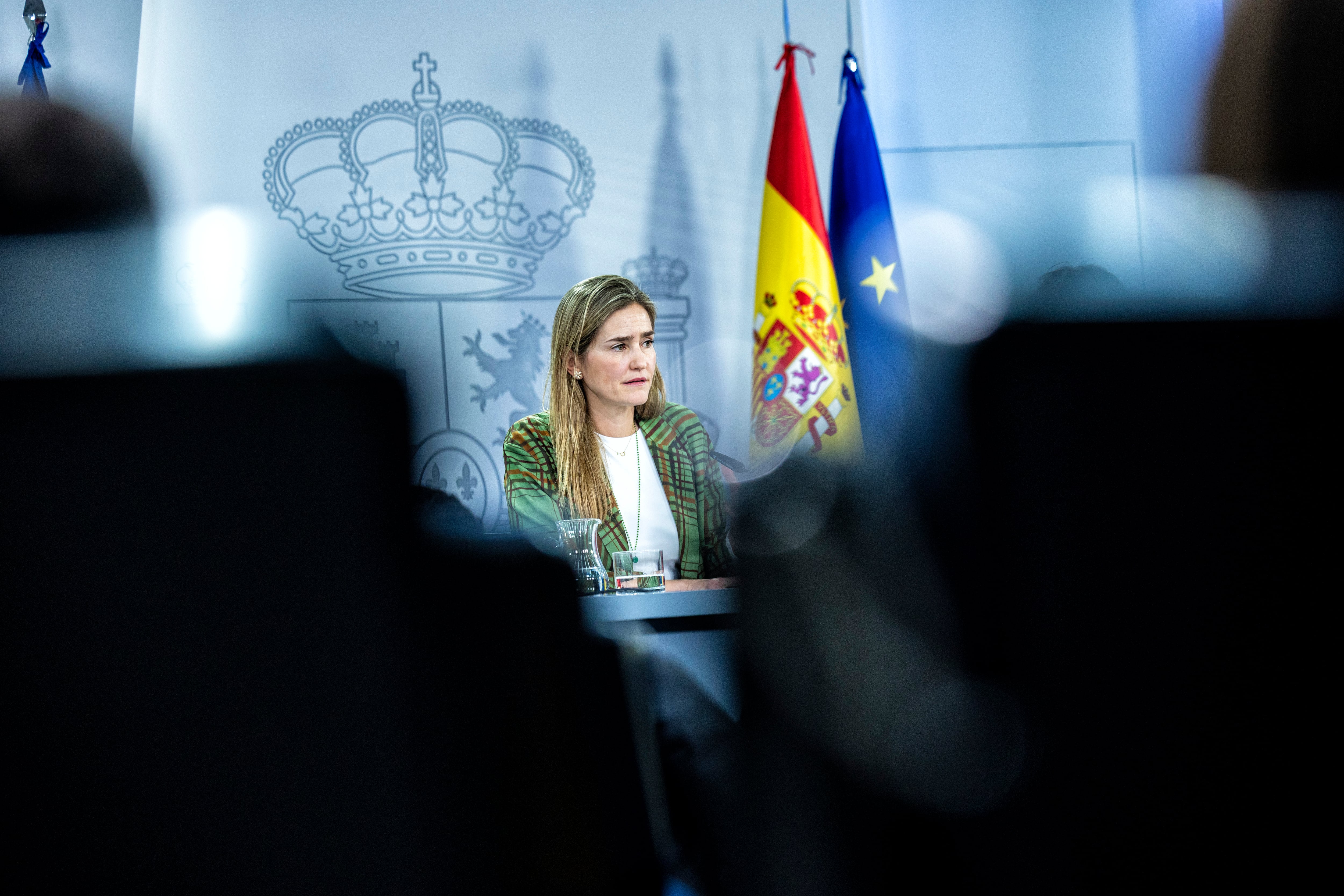 La vicepresidenta tercera y ministra para la Transición Ecológica y el Reto Demográfico, Sara Aagesen, durante la rueda de prensa posterior a la reunión del Consejo de Ministros, este martes.