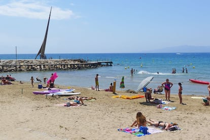 La playa de Levante de Salou.