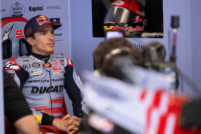 Marc Márquez durante un descanso entre las sesiones del Gran Premio de Países Bajos.