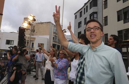 El &#039;n&uacute;mero dos&#039; de Podemos, &Iacute;&ntilde;igo Errej&oacute;n, en el acto de Unidos Podemos en Las Palmas.