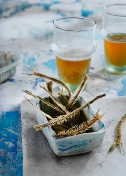 Raspas de anchoa fritas.