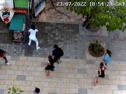 Images of the shooting on Quinta Avenida in Playa del Carmen (Quintana Roo), this Saturday.