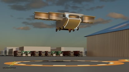 El dron e350 Flying Cargo Van será capaz de cargar automáticamente y transportar hasta 350 kilogramos de mercancías.