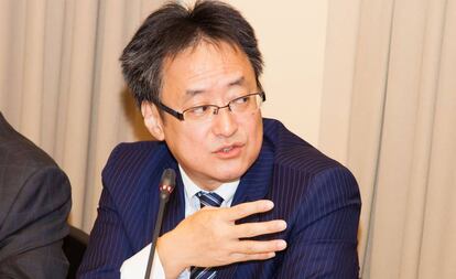 El politólogo y asesor del Ministerio de Asuntos Exteriores japonés Ken Endo, el pasado miércoles en Madrid.