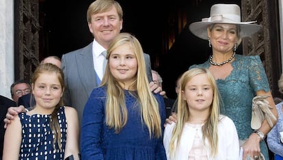 Guillermo y Máxima de Holanda, con sus tres hijas, Alexia, Amalia y Ariana, el pasado mes de septiembre.