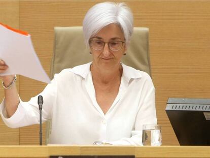 María José Segarra en la comisión de Justicia del Congreso.