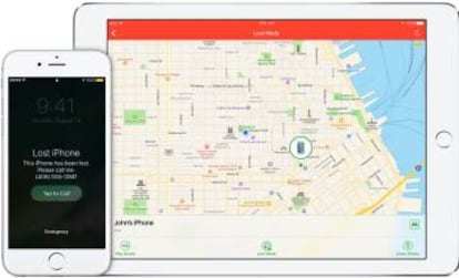Imagen del sistema para localizar iPhones o iPads.