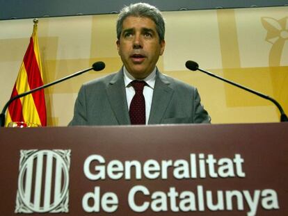 El portavoz del gobierno catalán Francesc Homs en una imagen de archivo.