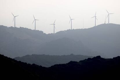 A wind farm in Algeciras (Cadiz).