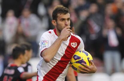 Baptistao celebra un gol al Celta.