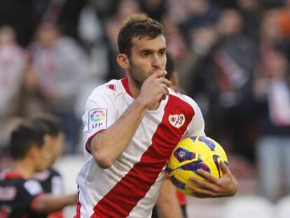 Baptistao celebra un gol al Celta.