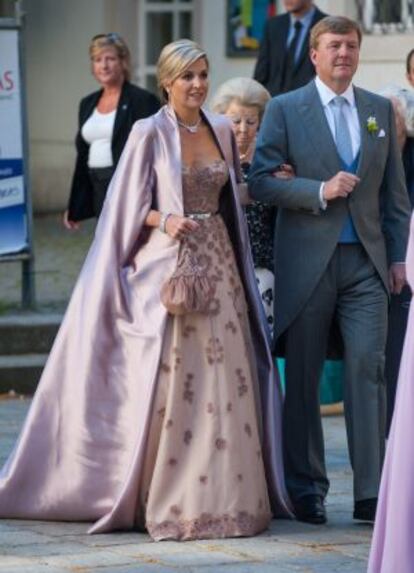 M&aacute;xima y Guillermo de Holanda, en la boda del hermano de la reina en Viena. 